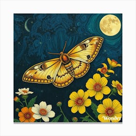 Moonlight Moth Canvas Print