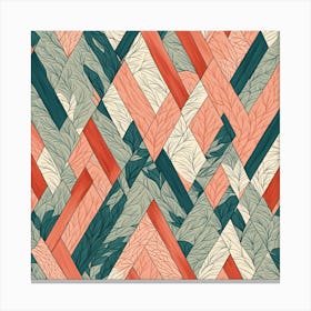 Tartan Pattern Mid Century, seamless flat pattern, 244 Canvas Print