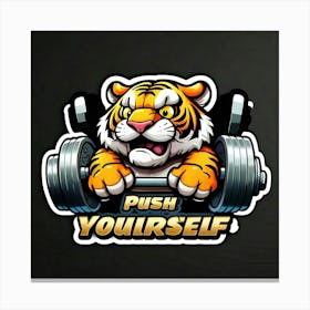 Push Yourself Logo Canvas Print