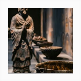 Buddhist Statue In A Museum Canvas Print