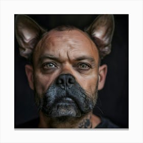 Bulldog Man Canvas Print