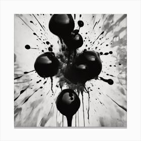 Black Splatters Canvas Print