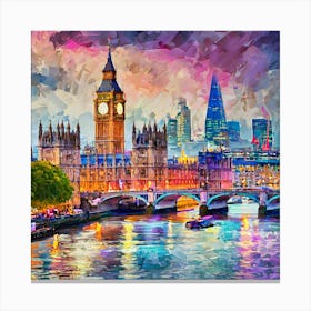 Big Ben At Night 1 Canvas Print