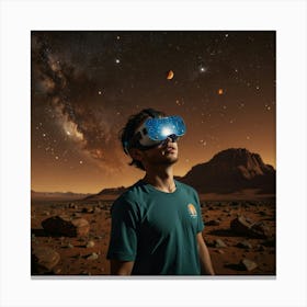 Vr Headset In Space Canvas Print