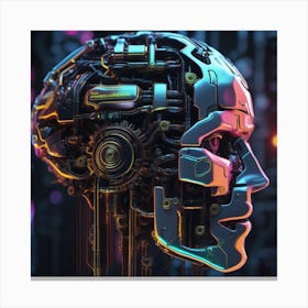 Cyborg Head 38 Canvas Print