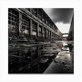 Abandoned Industrial Area Canvas Print