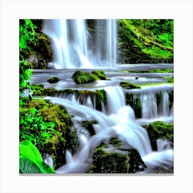 Waterfalls In The Forest Canvas Print