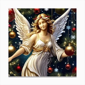 Angel Christmas Wallpaper 4 Canvas Print