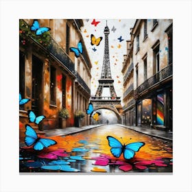 Butterflies In Paris 35 Canvas Print