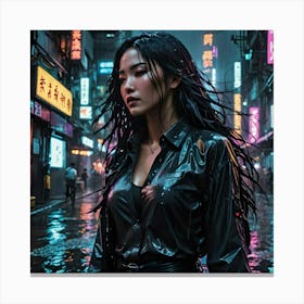 Rainy Night Canvas Print