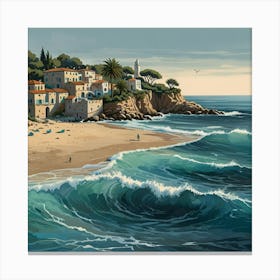 House On The Beach Canvas Print