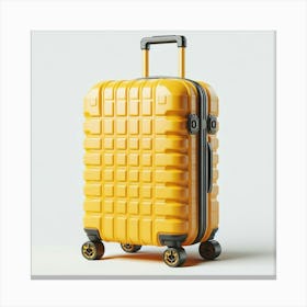 Yellow Suitcase On Wheels 2 Canvas Print