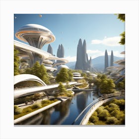 Futuristic City 287 Canvas Print