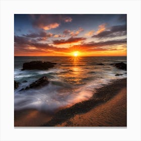 Sunset At The Beach 750 Canvas Print