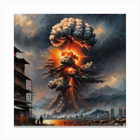 Atomic Explosion Canvas Print