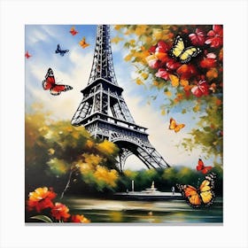 Butterflies In Paris 23 Canvas Print