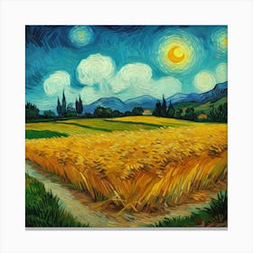 Dream Field Of Arnon Vangogh Style Canvas Print