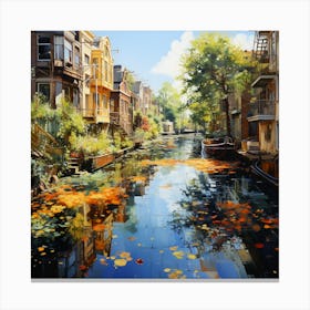 Aqua Aesthetics Summer Splendor Over Amsterdam Canvas Print