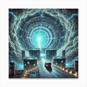 Ionosphere Secret Access Route Converted Canvas Print