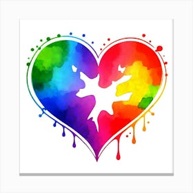 Rainbow Heart 2 Canvas Print