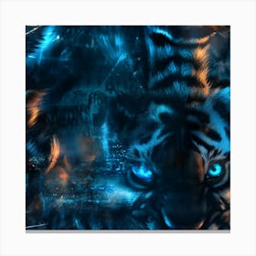 Blue Tiger Canvas Print