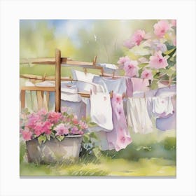 Laundry Day Art Print Canvas Print