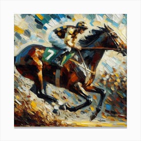 Horse Race Canvas Print