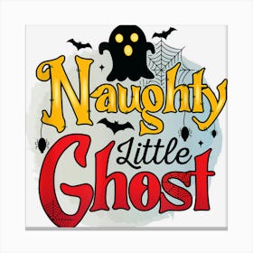 Naughty Little Ghost Funny Halloween Canvas Print