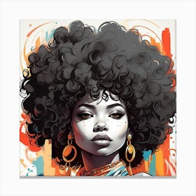 Afro Girl Canvas Print