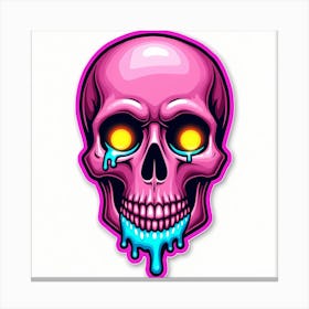 Pink Skull Canvas Print