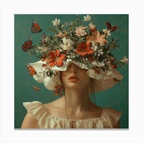 Butterfly Hat Canvas Print