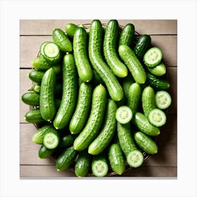 Cucumber As A Frame (70) Canvas Print