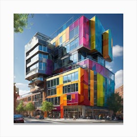 Colorful Building Canvas Print