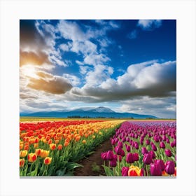 Tulip Field Canvas Print