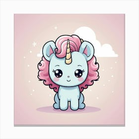 Cute Unicorn 131 Canvas Print