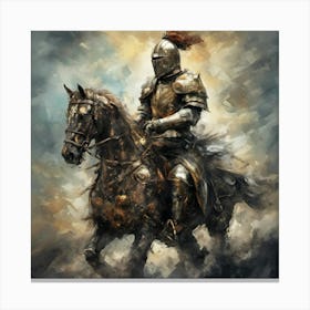 Knight On Horseback Canvas Print