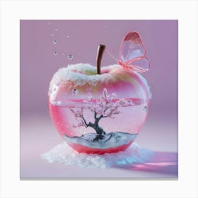 Apple In Water 1 Canvas Print