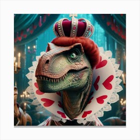 T - Rex Queen of Hearts Canvas Print