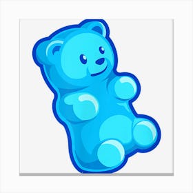 Blue Gummy Bear Canvas Print