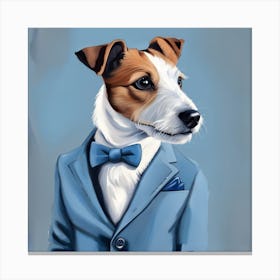 Jack Russell Terrier in a Suit Canvas Print