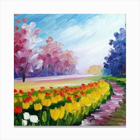 a flower garden in spring 19 Canvas Print