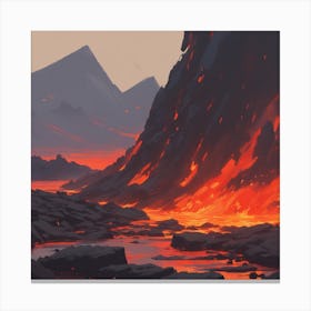 Lava Landscape Canvas Print