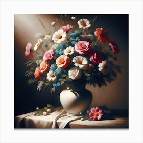 Flowers In A Vase 8 Canvas Print