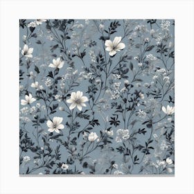 Captivating Charm: Small Flower Illustrations in Design Canvas Print