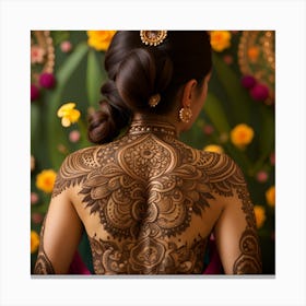 Mehndi Design Canvas Print