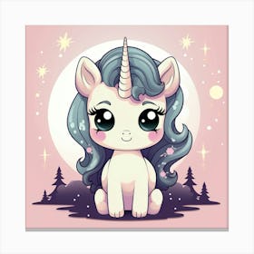 Cute Unicorn 146 Canvas Print