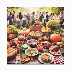 Thanksgiving Table 2 Canvas Print
