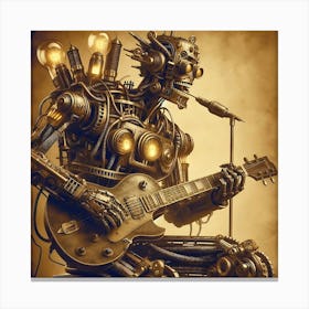 Steampunk Musician Canvas Print