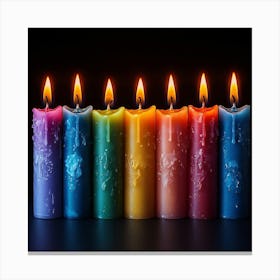 Colourful Candles 1 6 Canvas Print