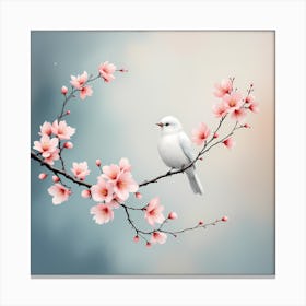 Bird On A Branch Canvas Print